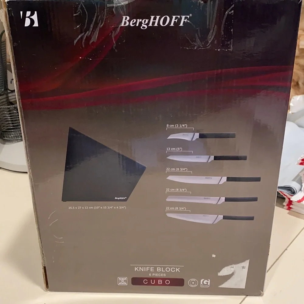BergHOFF International Cubo 6 Piece Knife Block Se